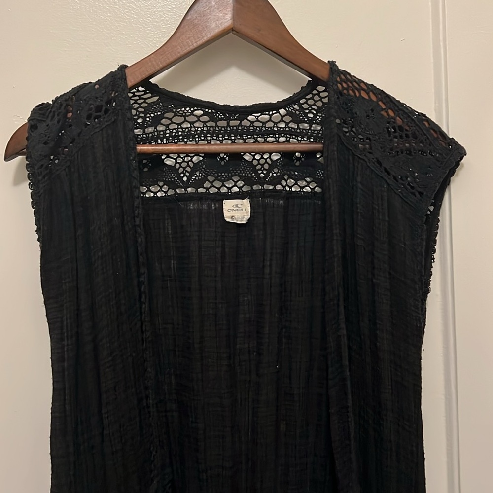 O’Neill Women’s Black Boho Beach Coverup - Small - Picture 5 of 8